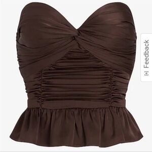 Express Chocolate Strapless Top NWT